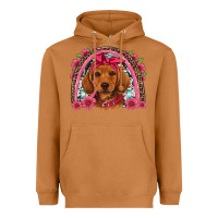 Meerkat dachshund puppy floral rainbow Heavyweight Hoodie - Artiststas