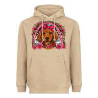 Mushroom dachshund puppy floral rainbow Heavyweight Hoodie - Artiststas