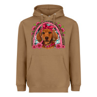 Toasted Coconut dachshund puppy floral rainbow Heavyweight Hoodie - Artiststas