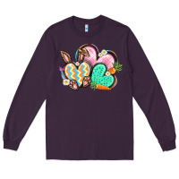 Plum Easter heart Easter Day Long Sleeve Tee - CowGirlArtShop
