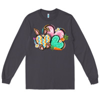 Smoke Easter heart Easter Day Long Sleeve Tee - CowGirlArtShop