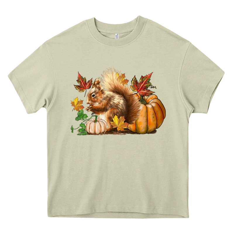 Fall Squirrel Heavy Core Tee by LillyAllenDesigns | Teevron