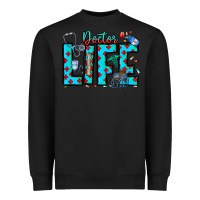 Black Doctor Life Heavyweight Sweatshirt - CowhideDigitalArt