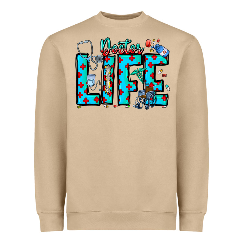 Doctor Life Heavyweight Sweatshirt by CowhideDigitalArt | Teevron