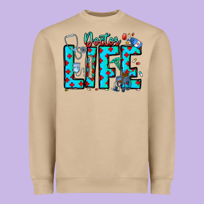 Doctor Life Heavyweight Sweatshirt Designed By Cowhidedigitalart