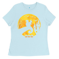 Baby Blue squirrel moon funny halloween costume t shirt Ladies Tee - minhPixels