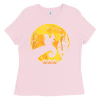 Bubblegum Pink squirrel moon funny halloween costume t shirt Ladies Tee - minhPixels