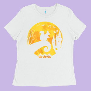 Squirrel Moon Funny Halloween Costume T Shirt Ladies Tee Designed By Minhpixels