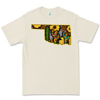 Bone Western Oklahoma Map Sunflower Pattern Premium Tee - Bettercallsaul
