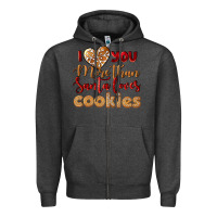Charcoal Heather i love you more than santa loves cookies Zipper Hoodie - LillyAllenDesigns