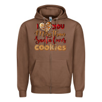 Chestnut i love you more than santa loves cookies Zipper Hoodie - LillyAllenDesigns