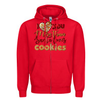 Red i love you more than santa loves cookies Zipper Hoodie - LillyAllenDesigns