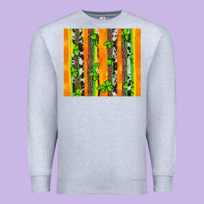 St Patricks Shamrock With Cowhide Premium Sweatshirt Designed By Artiststas