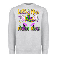Heather Grey little miss mardi gras Heavyweight Sweatshirt - LillyAllenDesigns
