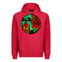 Cardinal african masks round earrings 3 Premium Hoodie - BundleAndBundleShop