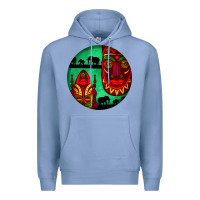 African Masks Round Earrings 3 Premium Hoodie | Teevron