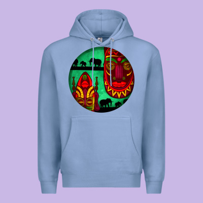 African Masks Round Earrings 3 Premium Hoodie Designed By Bundleandbundleshop