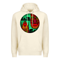 Sandshell african masks round earrings 3 Premium Hoodie - BundleAndBundleShop