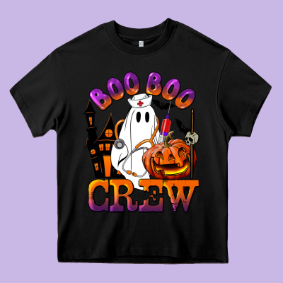 Boo Boo Crew Nurse Heavy Core Tee Designed By Lillyallendesigns