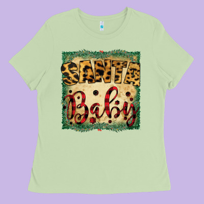 Santa Baby Ladies Tee Designed By Bettercallsaul