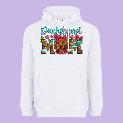 Dachshund Mom Heavyweight Hoodie Designed By Artiststas