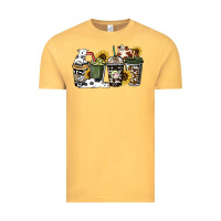 Vintage Mustard Cowhide coffee cups Vintage Tee - HowdyJamesFarm