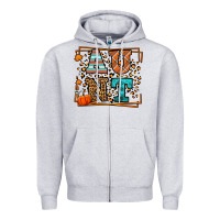 Heather Grey Autumn Leopard Aunt Zipper Hoodie - LillyAllenDesigns