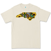 Bone Western North Carolina Map Sunflower Premium Tee - Bettercallsaul
