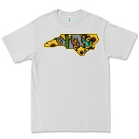 Dove Grey Western North Carolina Map Sunflower Premium Tee - Bettercallsaul