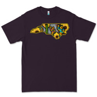 Plum Western North Carolina Map Sunflower Premium Tee - Bettercallsaul