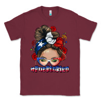 Burgundy Puerto Rico messy bun Classic Tee - NancyCooperArtShop