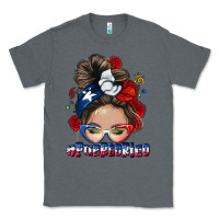 Charcoal Heather Puerto Rico messy bun Classic Tee - NancyCooperArtShop