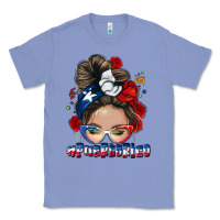 Colony Blue Puerto Rico messy bun Classic Tee - NancyCooperArtShop