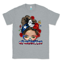 Heather Grey Puerto Rico messy bun Classic Tee - NancyCooperArtShop