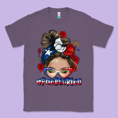 Puerto Rico Messy Bun Classic Tee Designed By Nancycooperartshop