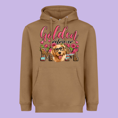 Golden Retriever Mom Heavyweight Hoodie Designed By Artiststas