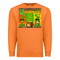 Carrot st patricks gnomes and coins with shamrock Premium Sweatshirt - Artiststas