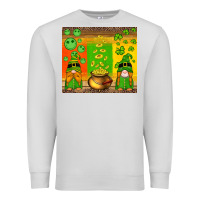 Dove Grey st patricks gnomes and coins with shamrock Premium Sweatshirt - Artiststas
