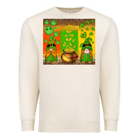 Sandshell st patricks gnomes and coins with shamrock Premium Sweatshirt - Artiststas