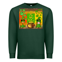 Sports Green st patricks gnomes and coins with shamrock Premium Sweatshirt - Artiststas