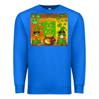 True Royal st patricks gnomes and coins with shamrock Premium Sweatshirt - Artiststas