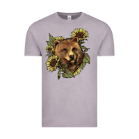 Vintage Zinc Bear head sunflower Vintage Tee - HowdyJamesFarm