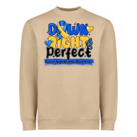 Mushroom down right perfect down syndrome awareness Heavyweight Sweatshirt - CowhideDigitalArt