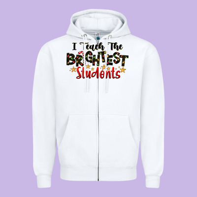 I Teach The Brightest Students Zipper Hoodie Designed By Lillyallendesigns