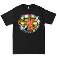 Black Western Texas Flag Cow Portrarit Premium Tee - Bettercallsaul
