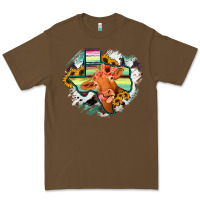 Cacao Western Texas Flag Cow Portrarit Premium Tee - Bettercallsaul