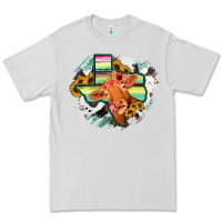 Dove Grey Western Texas Flag Cow Portrarit Premium Tee - Bettercallsaul