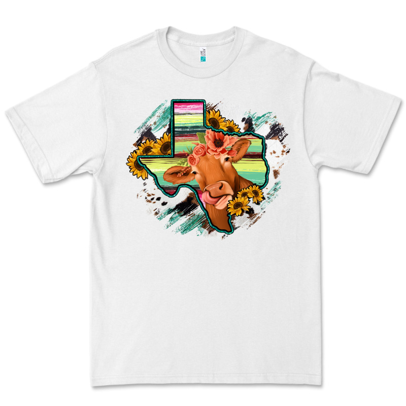 Western Texas Flag Cow Portrarit Premium Tee by Bettercallsaul | Teevron