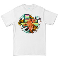 White Western Texas Flag Cow Portrarit Premium Tee - Bettercallsaul