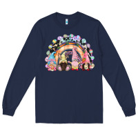 Navy Easter Day rainbow gnomes Long Sleeve Tee - CowGirlArtShop